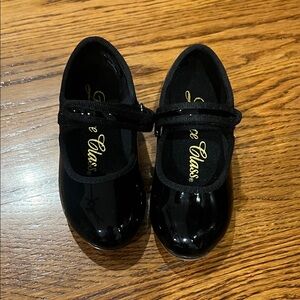 Little Lass Black Patent Tap Shoes Kids